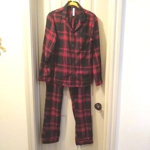 Gilligan & O'Malley plaid flannel pajama set, S